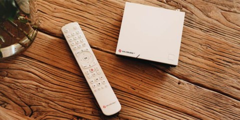 CableLink TV-Box und Fernbedienung.